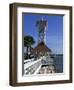 Pier and Clock, Bradenton Beach, Anna Maria Island, Florida, USA-Fraser Hall-Framed Photographic Print