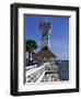 Pier and Clock, Bradenton Beach, Anna Maria Island, Florida, USA-Fraser Hall-Framed Photographic Print