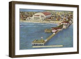 Pier and Convention Hall, Atlantic City, New Jersey-null-Framed Art Print