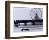 Pier and Donkey Rides, Blackpool, England-Walter Bibikow-Framed Photographic Print