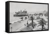 Pier and Promenade Des Anglais, Nice-Chris Hellier-Framed Stretched Canvas