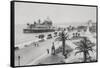 Pier and Promenade Des Anglais, Nice-Chris Hellier-Framed Stretched Canvas