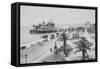 Pier and Promenade Des Anglais, Nice-Chris Hellier-Framed Stretched Canvas