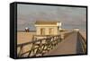Pier and Sandy Beach-Markus Lange-Framed Stretched Canvas