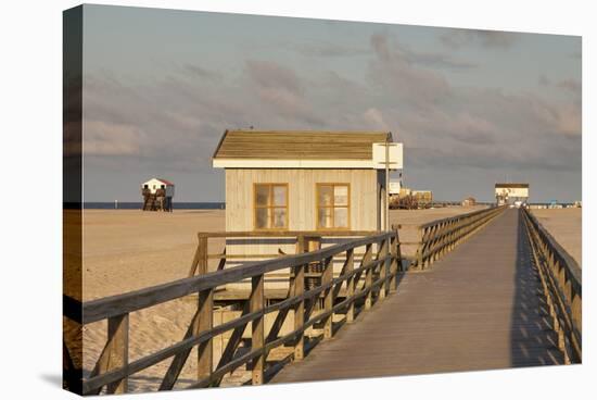 Pier and Sandy Beach-Markus Lange-Stretched Canvas