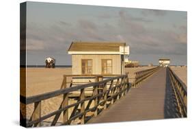 Pier and Sandy Beach-Markus Lange-Stretched Canvas