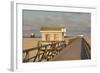 Pier and Sandy Beach-Markus Lange-Framed Photographic Print