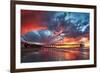 Pier and Sunset-Lantern Press-Framed Premium Giclee Print