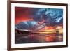 Pier and Sunset-Lantern Press-Framed Premium Giclee Print