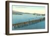 Pier and Wharf, Santa Barbara, California-null-Framed Art Print