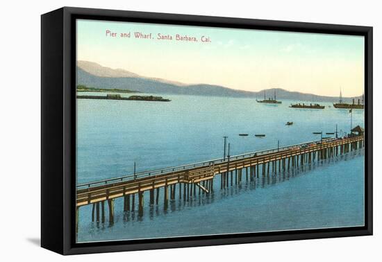 Pier and Wharf, Santa Barbara, California-null-Framed Stretched Canvas