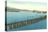 Pier and Wharf, Santa Barbara, California-null-Stretched Canvas