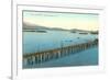 Pier and Wharf, Santa Barbara, California-null-Framed Art Print