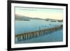 Pier and Wharf, Santa Barbara, California-null-Framed Art Print