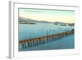 Pier and Wharf, Santa Barbara, California-null-Framed Art Print