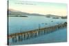 Pier and Wharf, Santa Barbara, California-null-Stretched Canvas