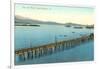 Pier and Wharf, Santa Barbara, California-null-Framed Art Print