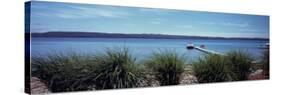 Pier at a Lake, Crystal Lake, Frankfort, Benzie County, Michigan, USA-null-Stretched Canvas