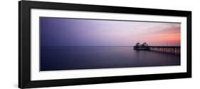 Pier at Dusk, Malibu, California, USA-Walter Bibikow-Framed Photographic Print