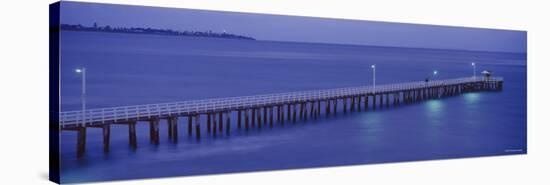Pier at Dusk, Point Lonsdale, Geelong, Victoria, Australia-null-Stretched Canvas