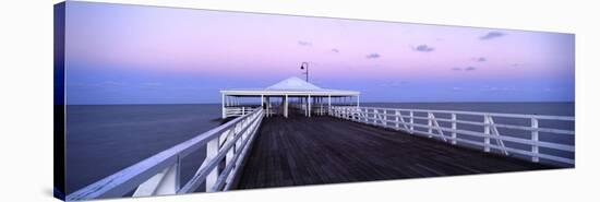 Pier at Dusk, Shorncliffe Pier, Shorncliffe, Brisbane, Queensland, Australia-null-Stretched Canvas