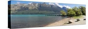 Pier at Glenorchy, Lake Wakatipu, Otago Region, South Island, New Zealand-null-Stretched Canvas