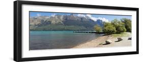 Pier at Glenorchy, Lake Wakatipu, Otago Region, South Island, New Zealand-null-Framed Photographic Print