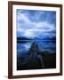 Pier at Lake McDonald Under Clouds-Aaron Horowitz-Framed Photographic Print