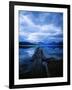 Pier at Lake McDonald Under Clouds-Aaron Horowitz-Framed Photographic Print