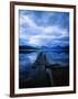 Pier at Lake McDonald Under Clouds-Aaron Horowitz-Framed Photographic Print