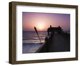 Pier at Madinat Jumeirah Hotel, Dubai, United Arab Emirates, Middle East-Amanda Hall-Framed Photographic Print