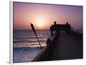 Pier at Madinat Jumeirah Hotel, Dubai, United Arab Emirates, Middle East-Amanda Hall-Framed Photographic Print