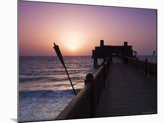 Pier at Madinat Jumeirah Hotel, Dubai, United Arab Emirates, Middle East-Amanda Hall-Mounted Photographic Print