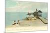 Pier at Ocean Beach, New London, Connecticut-null-Mounted Premium Giclee Print