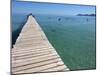 Pier at Platja D'Alcudia, Mallorca, Balearic Islands, Spain, Mediterranean, Europe-Hans Peter Merten-Mounted Photographic Print