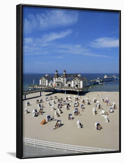 Pier at Sellin, Island of Rugen, Mecklenburg-Vorpommern, Germany-Hans Peter Merten-Framed Photographic Print