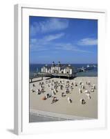 Pier at Sellin, Island of Rugen, Mecklenburg-Vorpommern, Germany-Hans Peter Merten-Framed Photographic Print