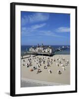 Pier at Sellin, Island of Rugen, Mecklenburg-Vorpommern, Germany-Hans Peter Merten-Framed Photographic Print