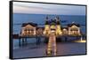 Pier at Sellin, Rugen Island, Mecklenburg-Vorpommern, Germany-Peter Adams-Framed Stretched Canvas