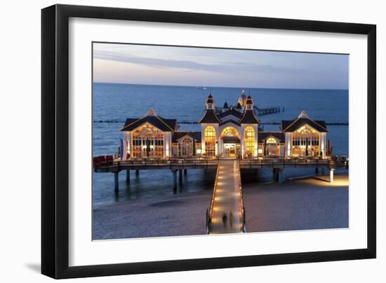 Pier at Sellin, Rugen Island, Mecklenburg-Vorpommern, Germany-Peter Adams-Framed Photographic Print