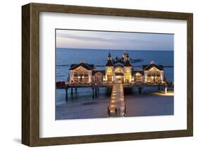 Pier at Sellin, Rugen Island, Mecklenburg-Vorpommern, Germany-Peter Adams-Framed Photographic Print