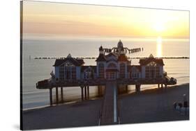 Pier at Sellin, Rugen Island, Mecklenburg-Vorpommern, Germany-Peter Adams-Stretched Canvas