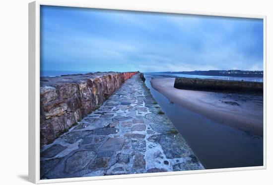 Pier at St. Andrews Harbour before Dawn, Fife, Scotland, United Kingdom, Europe-Mark-Framed Photographic Print