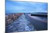 Pier at St. Andrews Harbour before Dawn, Fife, Scotland, United Kingdom, Europe-Mark-Mounted Photographic Print