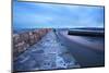 Pier at St. Andrews Harbour before Dawn, Fife, Scotland, United Kingdom, Europe-Mark-Mounted Photographic Print