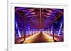 Pier at 'Stage Theater Im Hafen Hamburg' in the Evening Blueport Illumination-Uwe Steffens-Framed Photographic Print