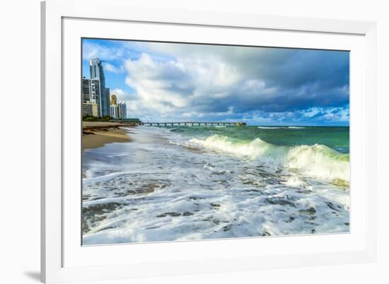 Pier at Sunny Isles Beach in Miami-Jorg Hackemann-Framed Photographic Print