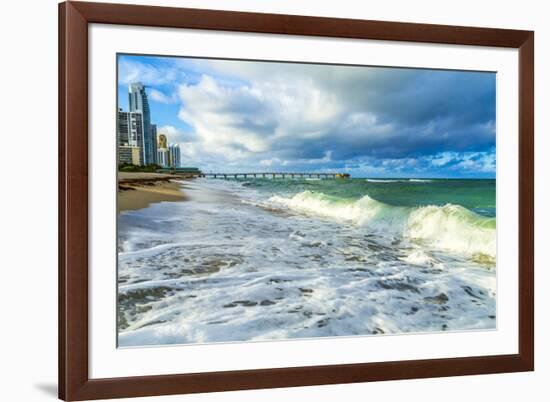 Pier at Sunny Isles Beach in Miami-Jorg Hackemann-Framed Photographic Print