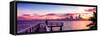 Pier at Sunset-Philippe Hugonnard-Framed Stretched Canvas