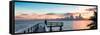 Pier at Sunset-Philippe Hugonnard-Framed Stretched Canvas